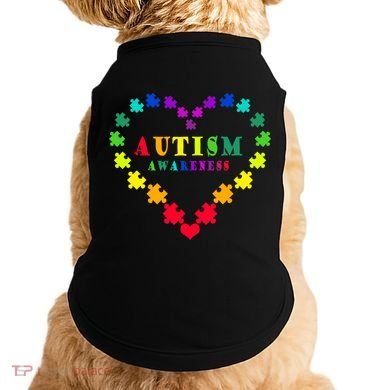 Autism Awareness Rainbow Puzzles Of Love Doggie Tank