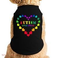 Autism Awareness Rainbow Puzzles Of Love Doggie Tank thumb 0