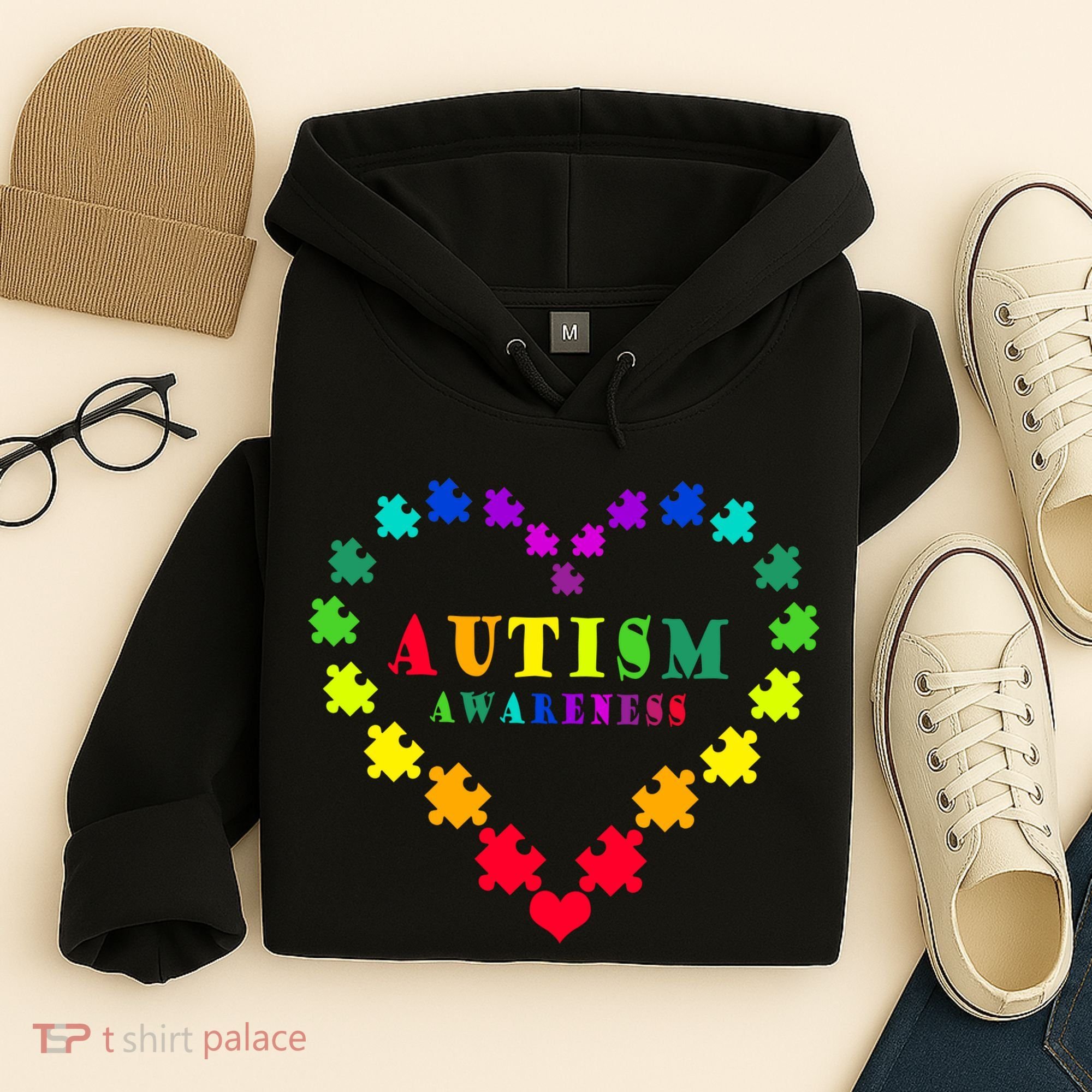 Autism Awareness Rainbow Puzzles Of Love Hoodie