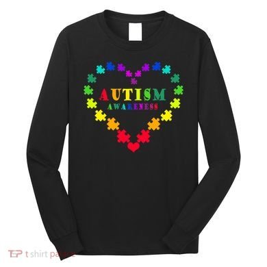 Autism Awareness Rainbow Puzzles Of Love Long Sleeve Shirt