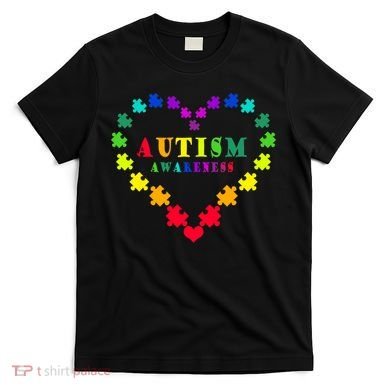 Autism Awareness Rainbow Puzzles Of Love T-Shirt