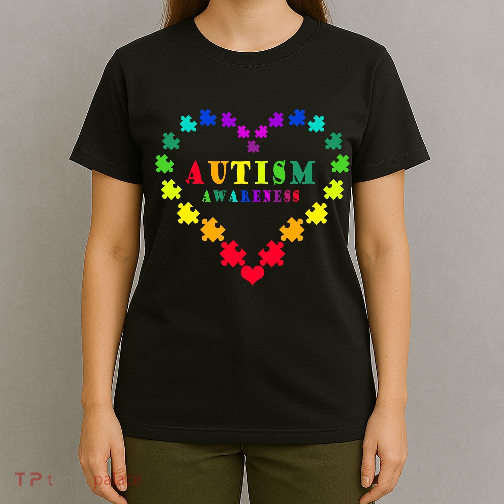 Autism Awareness Rainbow Puzzles Of Love T-Shirt