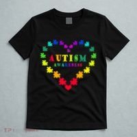 Autism Awareness Rainbow Puzzles Of Love T-Shirt thumb 5