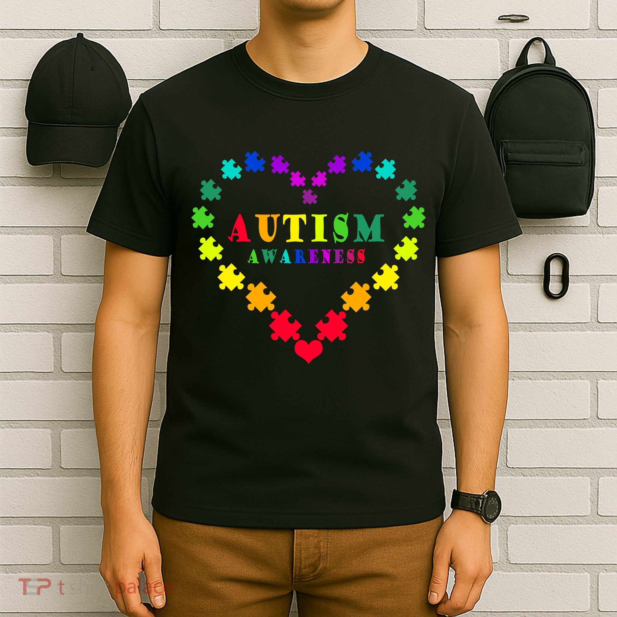 Autism Awareness Rainbow Puzzles Of Love T-Shirt
