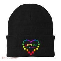Autism Awareness Rainbow Puzzles Of Love Beanie thumb 0