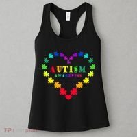 Autism Awareness Rainbow Puzzles Of Love Women's Tank Top thumb 3