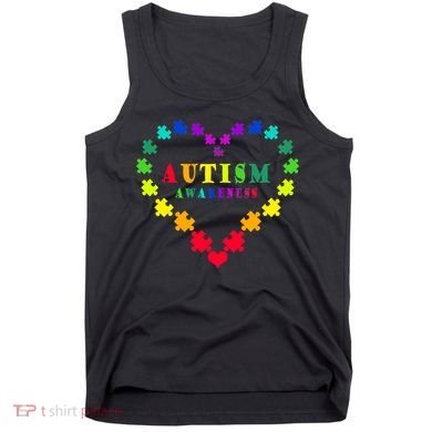 Autism Awareness Rainbow Puzzles Of Love Tank Top
