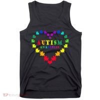 Autism Awareness Rainbow Puzzles Of Love Tank Top thumb 0