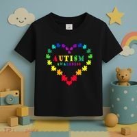 Autism Awareness Rainbow Puzzles Of Love Toddler T-Shirt thumb 3