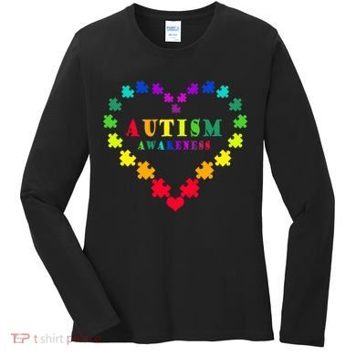 Autism Awareness Rainbow Puzzles Of Love Women's Long Sleeve Shirt