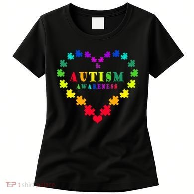 Autism Awareness Rainbow Puzzles Of Love Women's T-Shirt