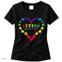 Autism Awareness Rainbow Puzzles Of Love Women's T-Shirt thumb 0
