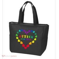 Autism Awareness Rainbow Puzzles Of Love Tote Bag thumb 3