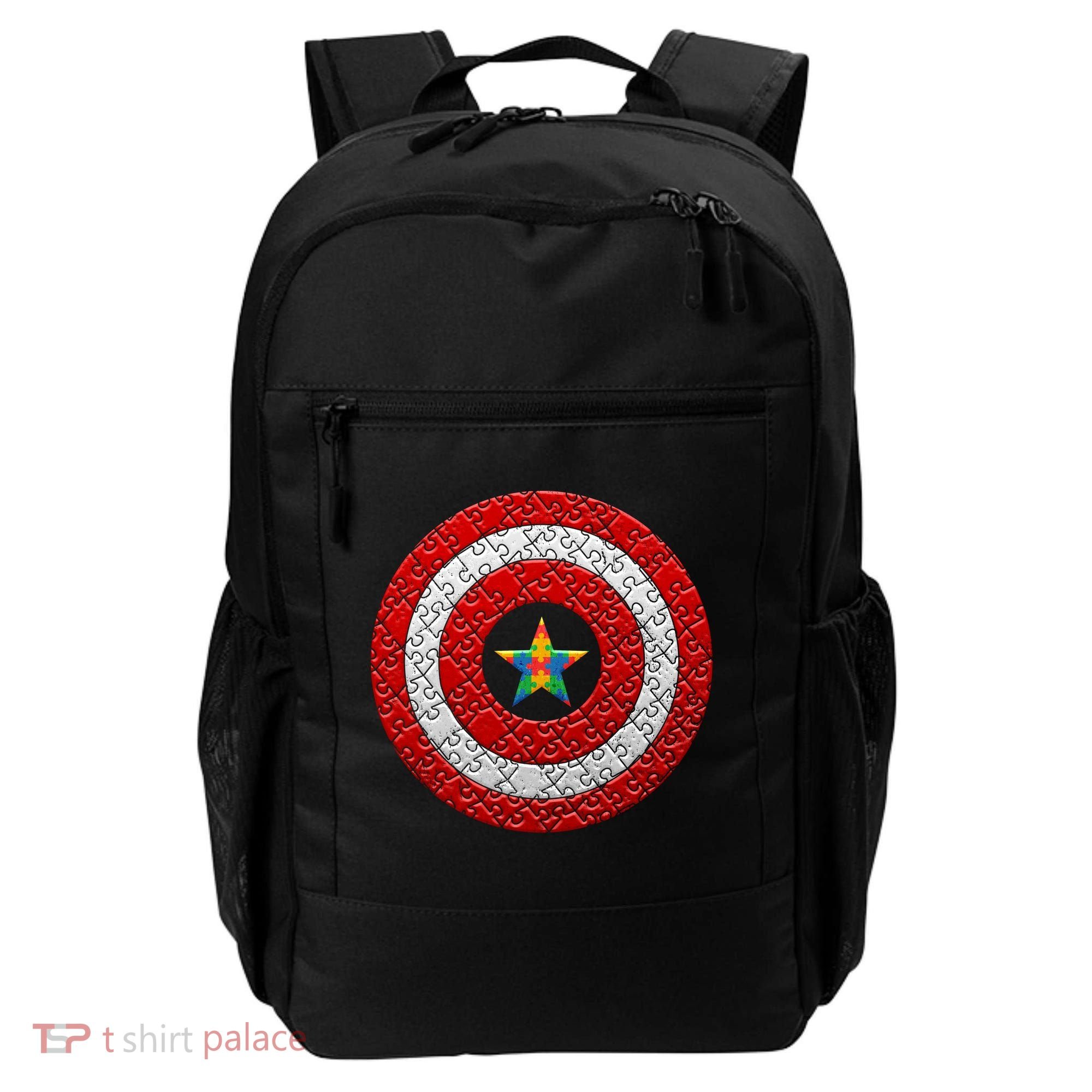 Autism Awareness Star Hero Shield Backpack