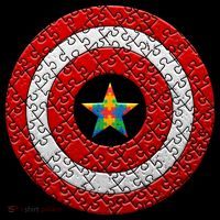 Autism Awareness Star Hero Shield Backpack thumb 2