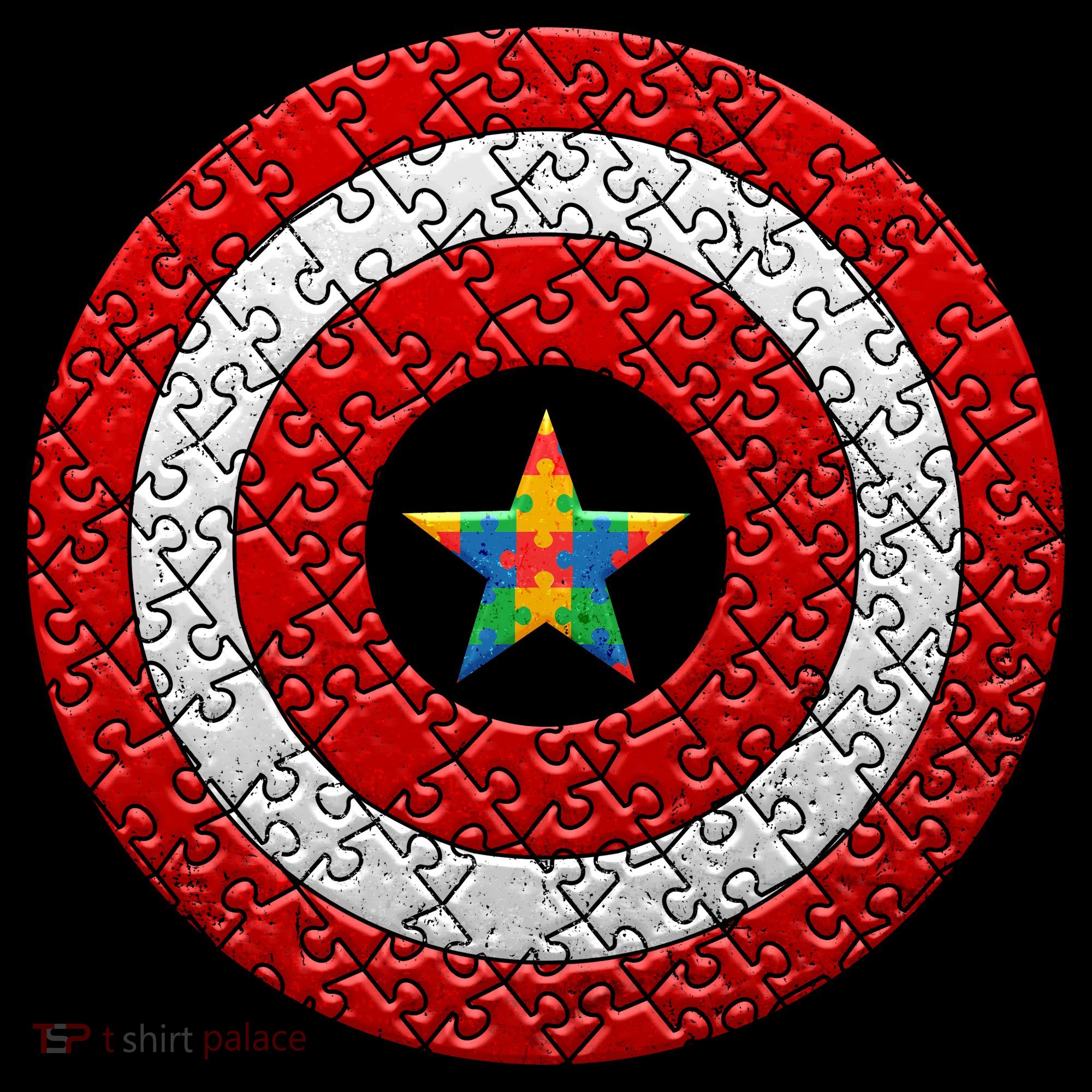 Autism Awareness Star Hero Shield Backpack