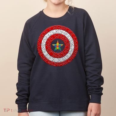 Autism Awareness Star Hero Shield Women's Sweatshirt