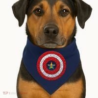 Autism Awareness Star Hero Shield USA-Made Doggie Bandana thumb 1