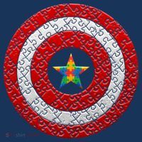 Autism Awareness Star Hero Shield Apron thumb 3