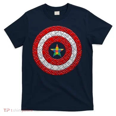 Autism Awareness Star Hero Shield T-Shirt