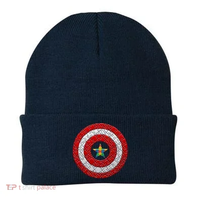 Autism Awareness Star Hero Shield Beanie