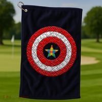 Autism Awareness Star Hero Shield Golf Towel thumb 1