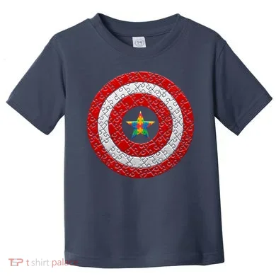 Autism Awareness Star Hero Shield Toddler T-Shirt