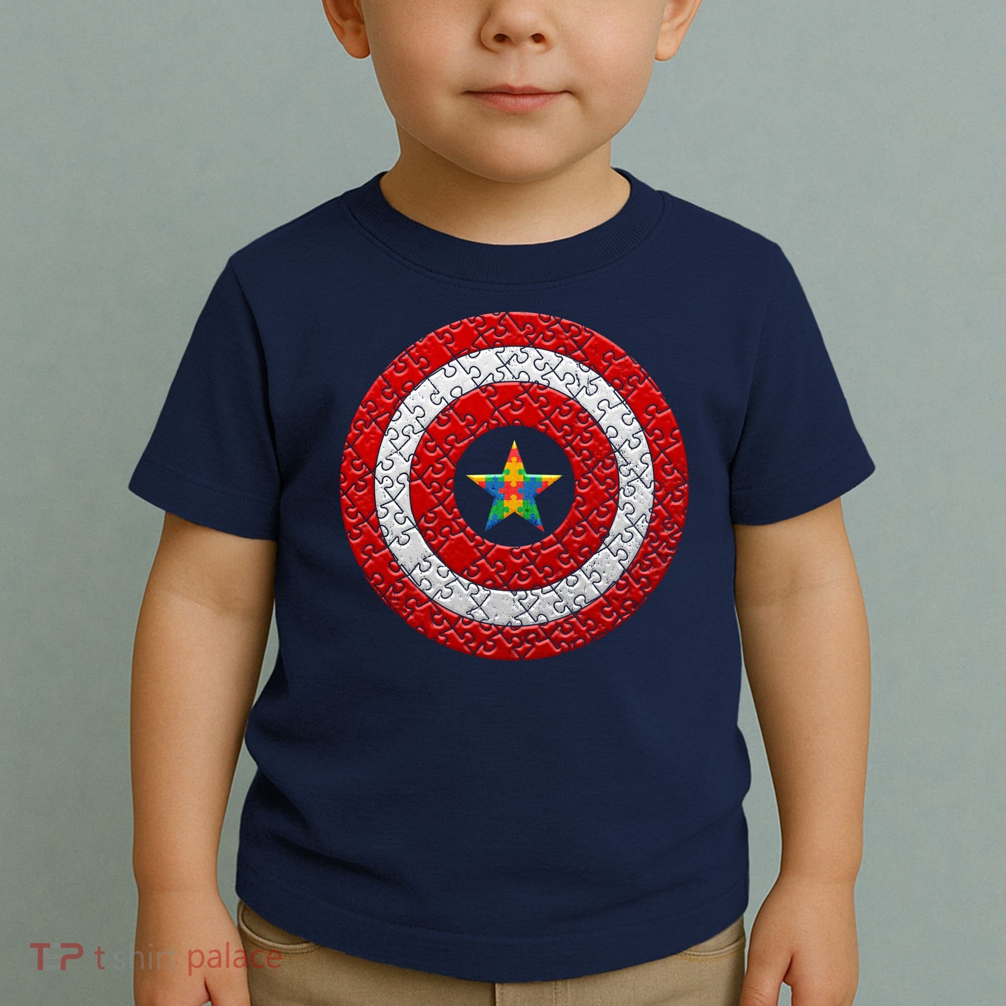 Autism Awareness Star Hero Shield Toddler T-Shirt