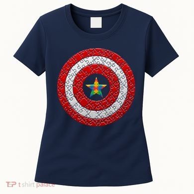 Autism Awareness Star Hero Shield Women's T-Shirt