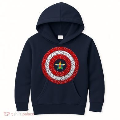 Autism Awareness Star Hero Shield Kids Hoodie