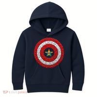 Autism Awareness Star Hero Shield Kids Hoodie thumb 0