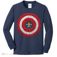 Autism Awareness Star Hero Shield Kids Long Sleeve Shirt thumb 0