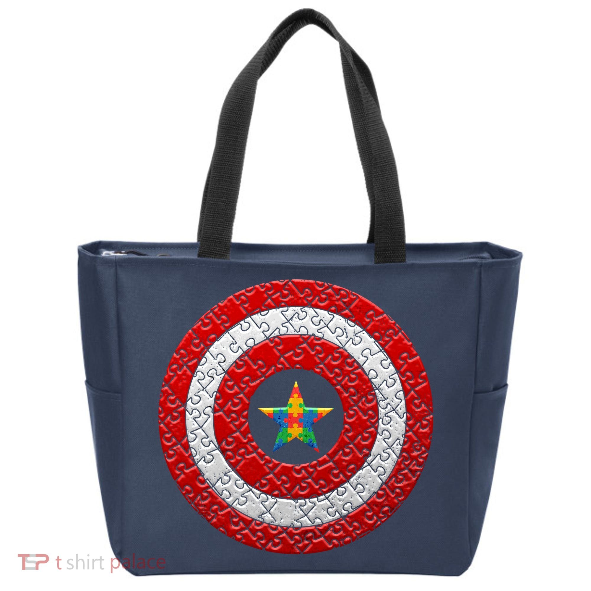 Autism Awareness Star Hero Shield Tote Bag