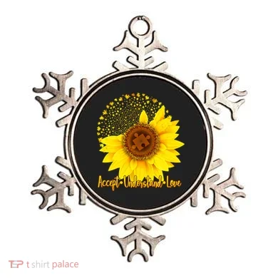 Autism Awareness Sunflower Puzzle Ornament