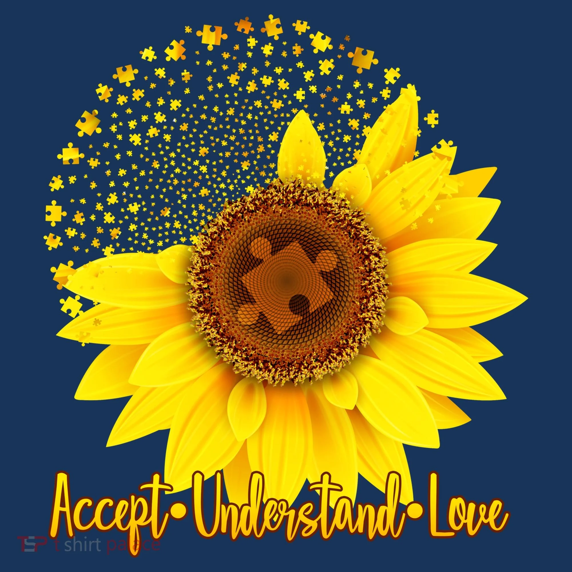 Autism Awareness Sunflower Puzzle Doggie Tank