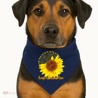 Autism Awareness Sunflower Puzzle USA-Made Doggie Bandana thumb 1