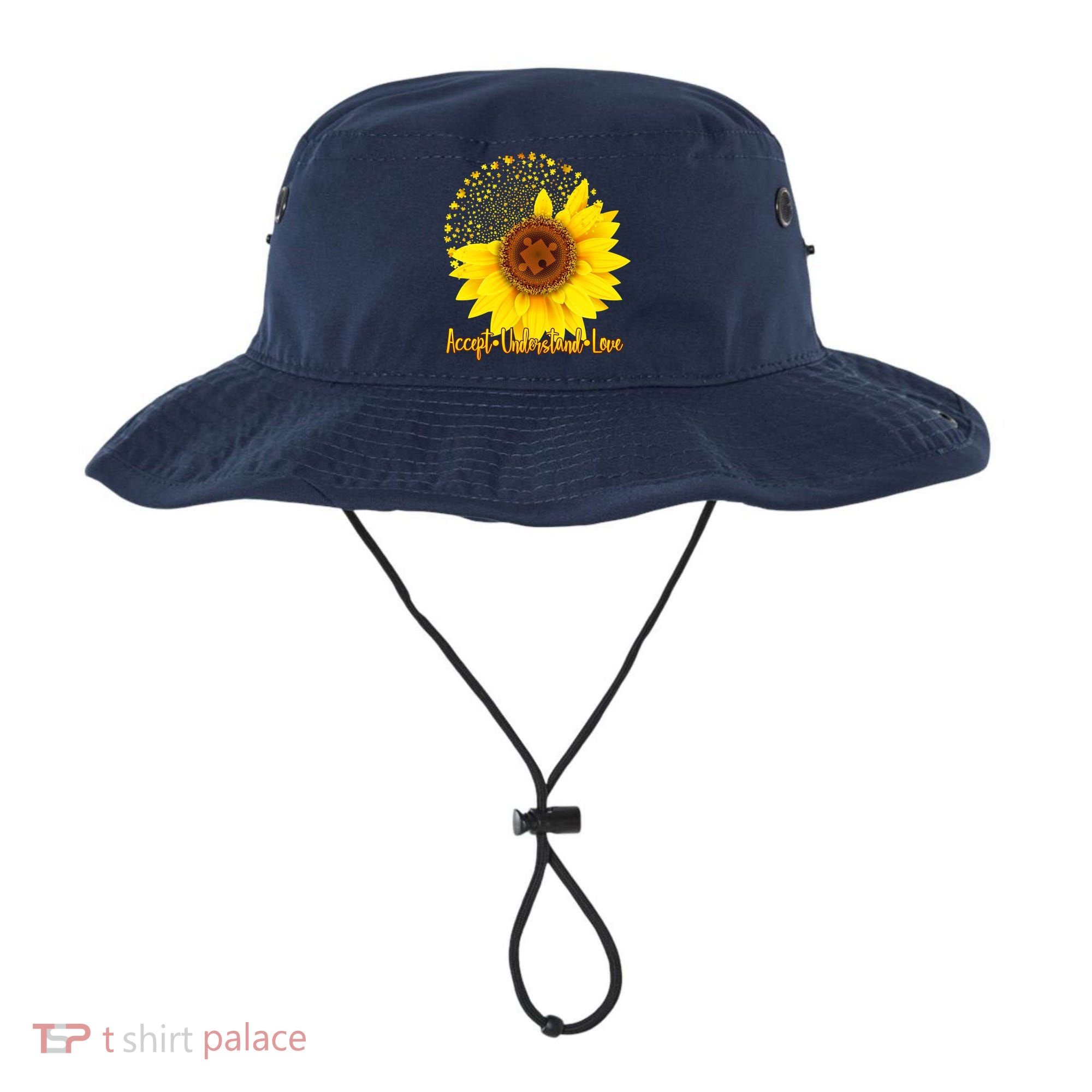 Autism Awareness Sunflower Puzzle Bucket Hat