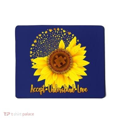 Autism Awareness Sunflower Puzzle Mousepad