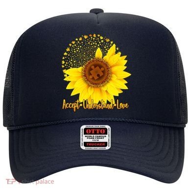 Autism Awareness Sunflower Puzzle Hat