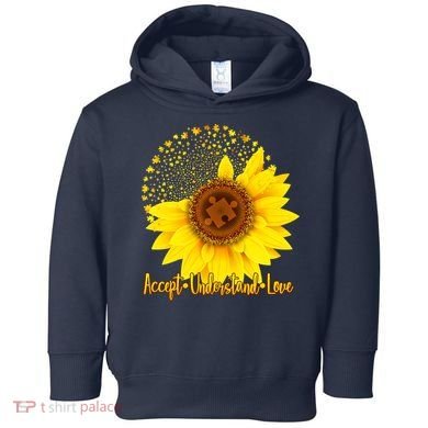 Autism Awareness Sunflower Puzzle Toddler Hoodie