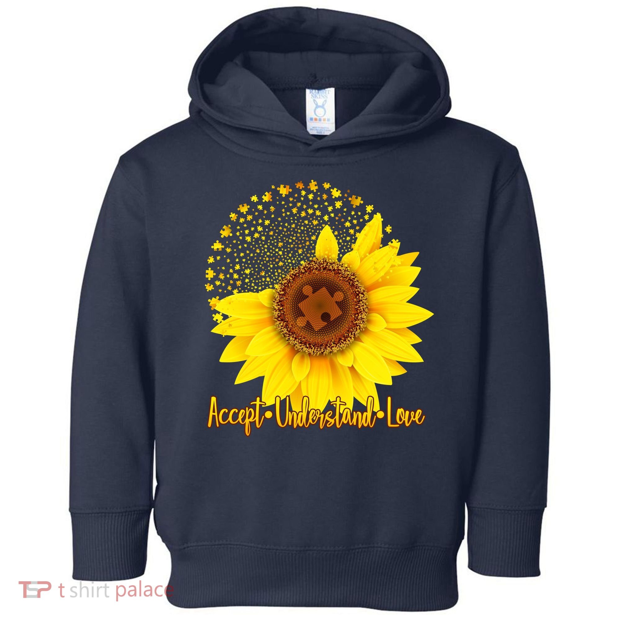 Autism Awareness Sunflower Puzzle Toddler Hoodie
