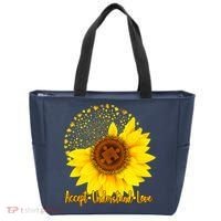 Autism Awareness Sunflower Puzzle Tote Bag thumb 0