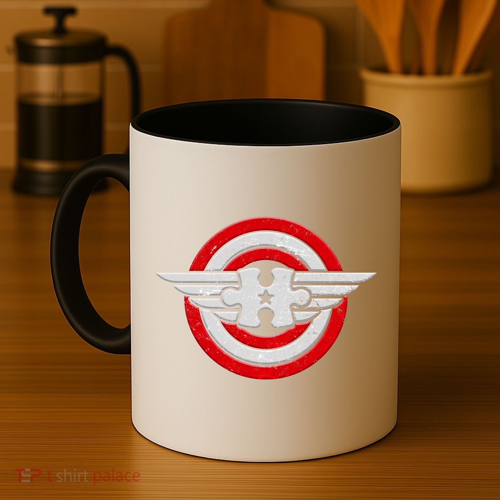 Autism Awareness Superhero Shield Crest Coffee Mug