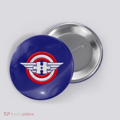 Autism Awareness Superhero Shield Crest Button