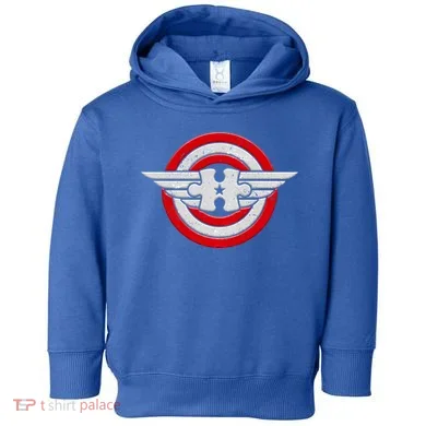 Autism Awareness Superhero Shield Crest Toddler Hoodie
