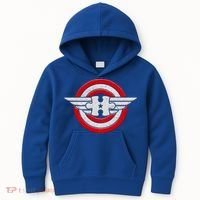 Autism Awareness Superhero Shield Crest Kids Hoodie thumb 0