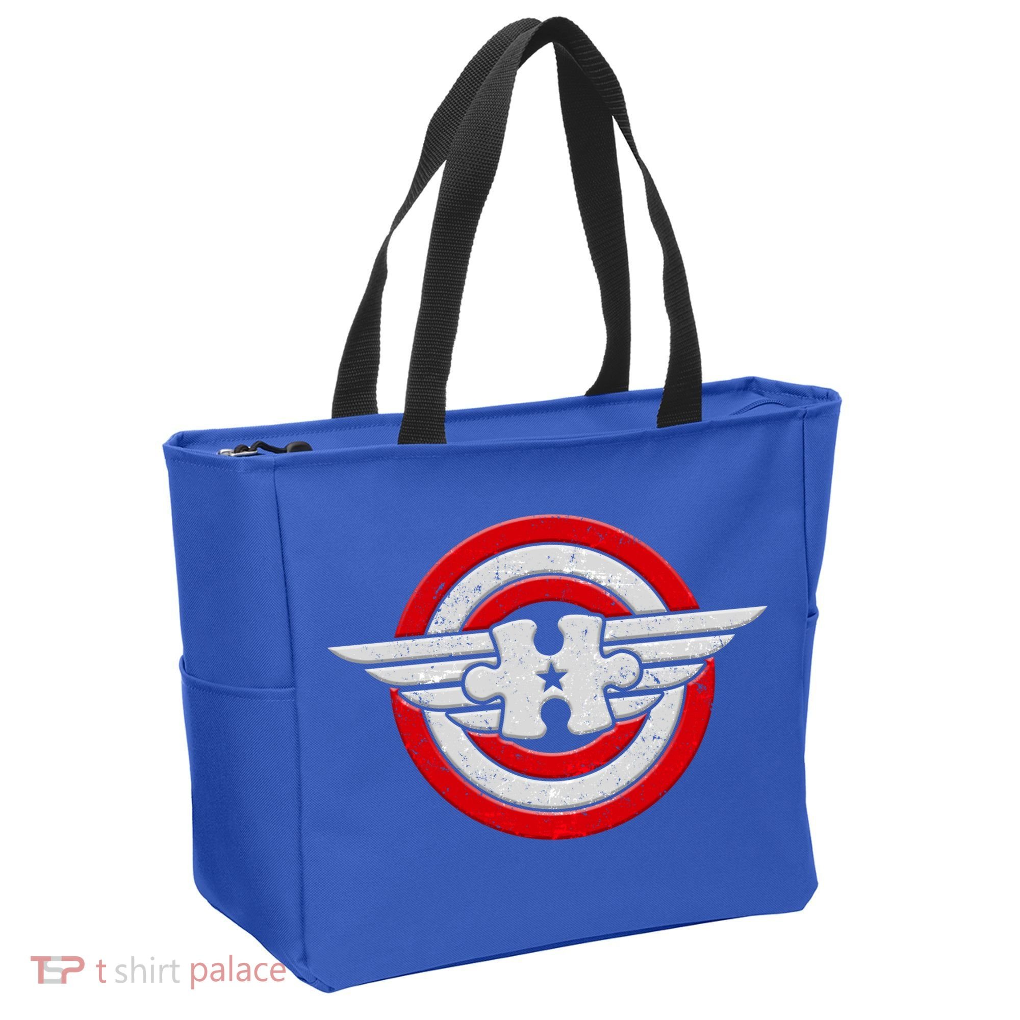 Autism Awareness Superhero Shield Crest Bag