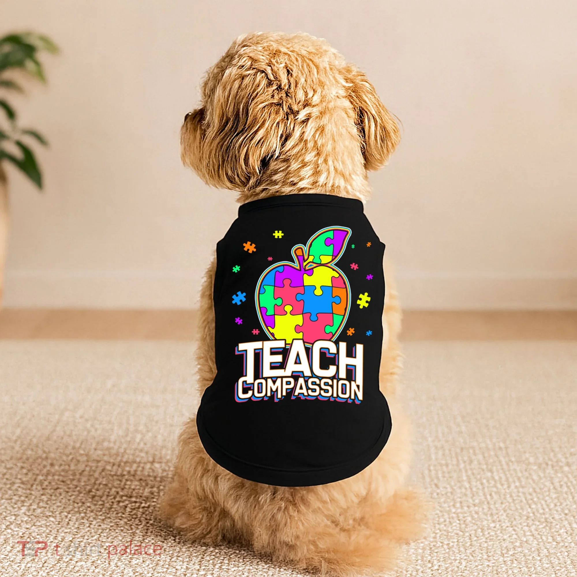 Autism Awareness Teach Compassion Doggie Tank