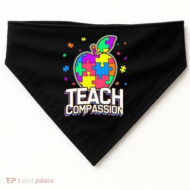 Autism Awareness Teach Compassion USA-Made Doggie Bandana