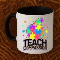 Autism Awareness Teach Compassion Coffee Mug thumb 2